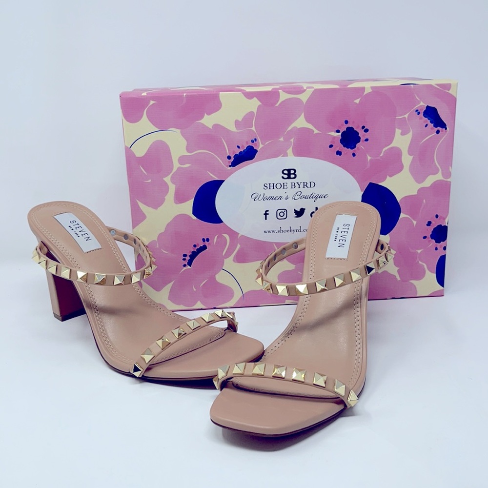 Steve Madden Nude Rockstud Sandals